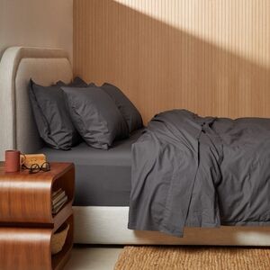 Parachute Full/Queen dark gray cotton top sheet